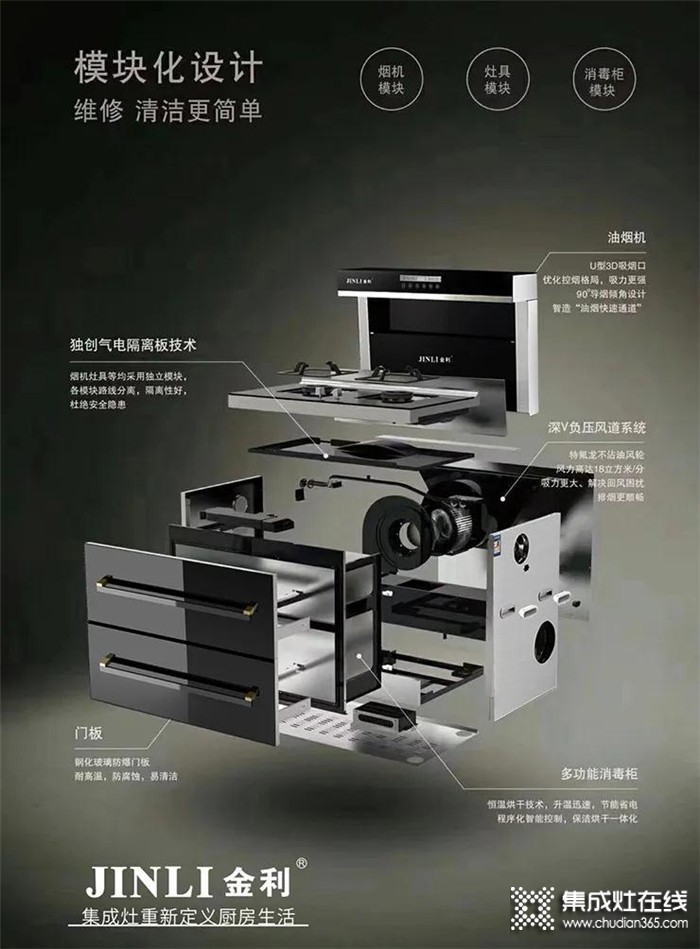 金利集成灶高效吸凈油煙，重新定義廚房生活