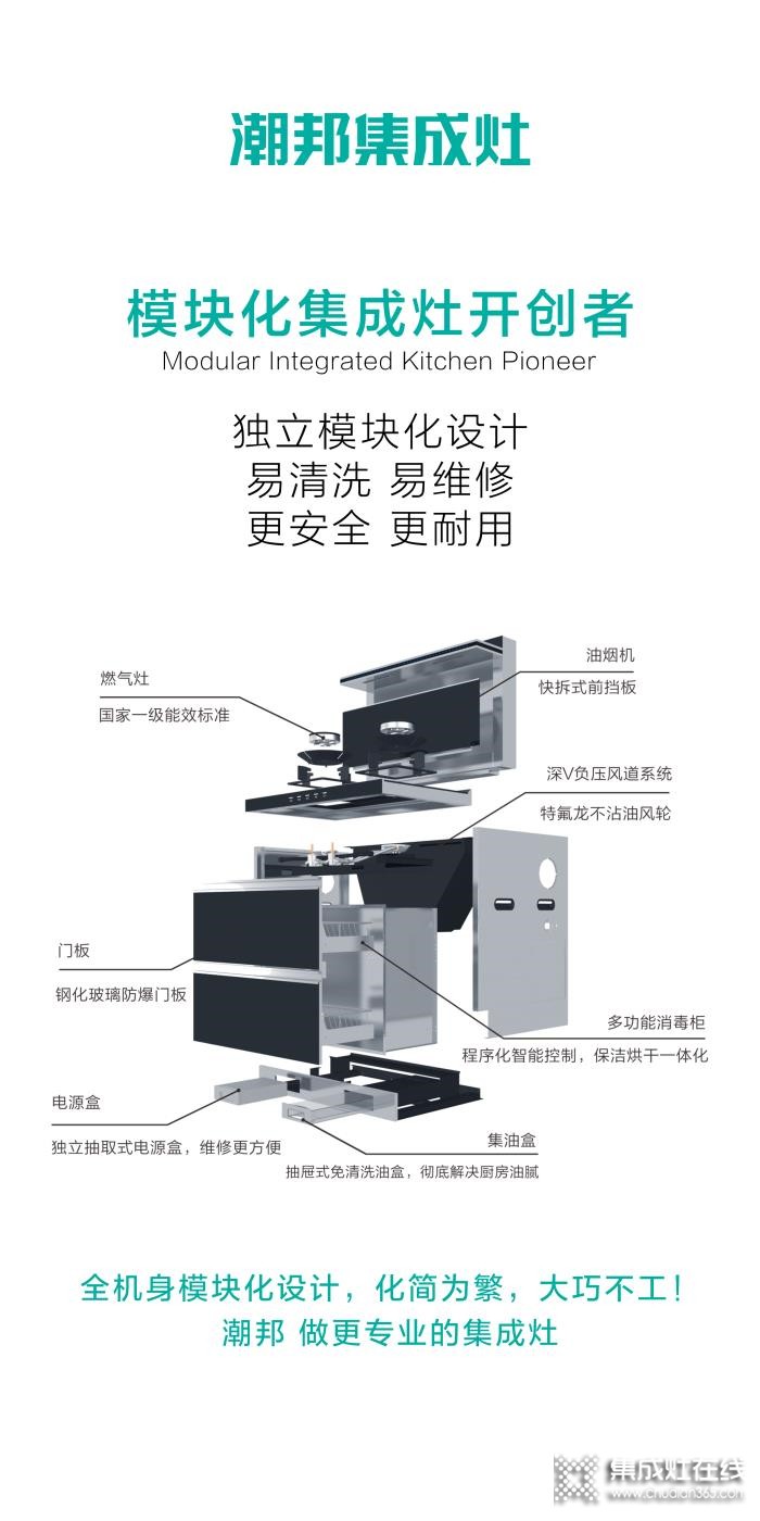 潮邦集成灶，讓你體驗(yàn)到“樂(lè)享Easy廚房”帶來(lái)的輕松，開(kāi)啟智慧廚房時(shí)代