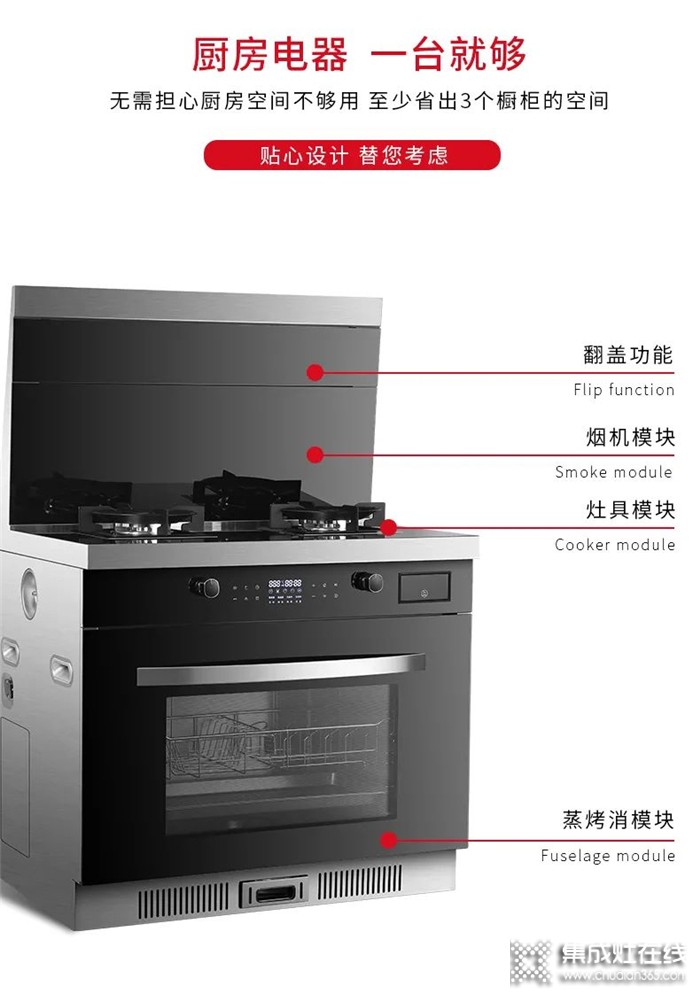 想裝開放式廚房，你需要一臺萬事興集成灶！