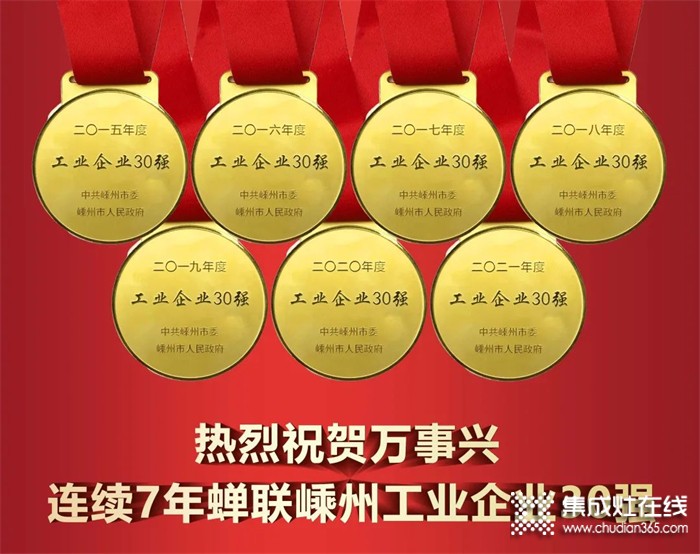 連續(xù)7年蟬聯(lián)“嵊州工業(yè)企業(yè)30強(qiáng)”，萬事興彰顯領(lǐng)航實(shí)力