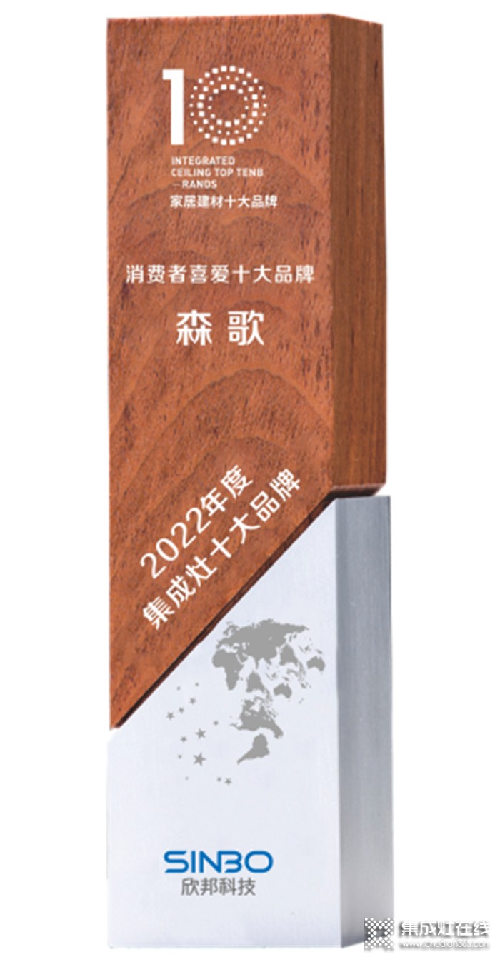 中國(guó)理想廚房改革的又一次勝利！森歌再度斬獲「消費(fèi)者喜愛的集成灶十大品牌」